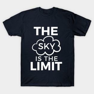 The Sky is the Limit Kids Positive Thinking Typography T-Shirt